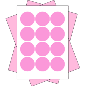 5.5cm - 12 Stickers